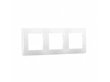 Рамка 3-местная горизонтальная белая "Вега" (SBE-08w-00-FR-3)