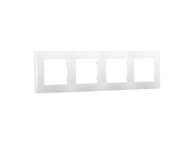 Рамка 4-местная горизонтальная белая "Вега" (SBE-08w-00-FR-4)