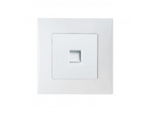 Розетка компьютерная RJ-45 белая "Вега" (SBE-08w-S1-RJ)