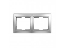 Рамка 2-местная горизонтальная серебро "Венера" (SBE-01s-00-FR-2)