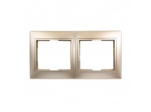 Рамка 2-местная горизонтальная шампань "Венера" (SBE-01c-00-FR-2)