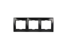 Рамка 3-местная горизонтальная черная "Венера" (SBE-01b-00-FR-3)