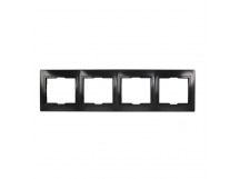 Рамка 4-местная горизонтальная черная "Венера" (SBE-01b-00-FR-4)
