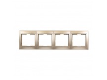 Рамка 4-местная горизонтальная шампань "Венера" (SBE-01c-00-FR-4)
