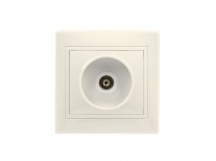 Розетка телевизионная 1-местная 75Ом 5-862МГц бежевая "Венера" (SBE-01i-S1-TV)