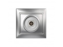 Розетка телевизионная 1-местная 75Ом 5-862МГц серебро "Венера" (SBE-01s-S1-TV)