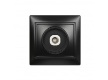 Розетка телевизионная 1-местная 75Ом 5-862МГц черная "Венера" (SBE-01b-S1-TV)