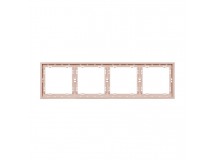 Рамка 4-местная бежевая "Капелла" (SBE-09i-00-FR-4)