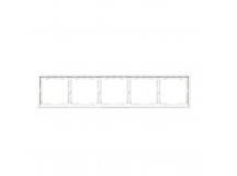 Рамка 5-местная белая "Капелла" (SBE-09w-00-FR-5)