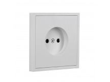Розетка 1-местная без заземления 10А белая "Капелла" (SBE-09w-10-S1-N)