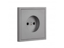 Розетка 1-местная без заземления 10А графит "Капелла" (SBE-09g-10-S1-N)