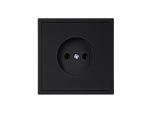 Розетка 1-местная без заземления 10А черная "Капелла" (SBE-09b-10-S1-N)