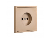 Розетка 1-местная без заземления 10А шампань "Капелла" (SBE-09c-10-S1-N)
