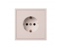 Розетка 1-местная с заземлением 16А бежевая "Капелла" (SBE-09i-16-S1-Z)
