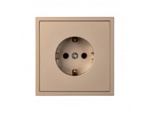 Розетка 1-местная с заземлением 16А шампань "Капелла" (SBE-09c-16-S1-Z)