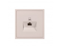 Розетка компьютерная RJ-45 1-местная бежевая "Капелла" (SBE-09i-S1-RJ)