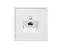 Розетка компьютерная RJ-45 1-местная белая "Капелла" (SBE-09w-S1-RJ)