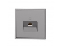 Розетка компьютерная RJ-45 1-местная графит "Капелла" (SBE-09g-S1-RJ)