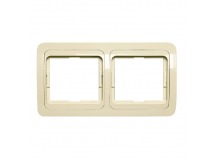 Рамка 2-местная горизонтальная бежевая "Марс" (SBE-02i-00-FR-2)