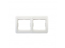 Рамка 2-местная горизонтальная белая "Марс" (SBE-02w-00-FR-2)