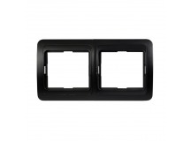 Рамка 2-местная горизонтальная черная "Марс" (SBE-02b-00-FR-2)