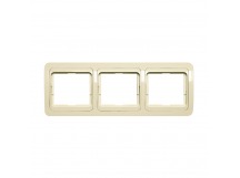 Рамка 3-местная горизонтальная бежевая "Марс" (SBE-02i-00-FR-3)
