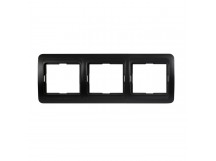 Рамка 3-местная горизонтальная черная "Марс" (SBE-02b-00-FR-3)