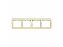Рамка 4-местная горизонтальная бежевая "Марс" (SBE-02i-00-FR-4)