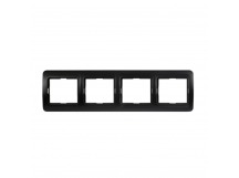 Рамка 4-местная горизонтальная черная "Марс" (SBE-02b-00-FR-4)