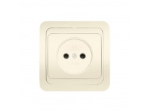 Розетка 1-местная без заземления 10А бежевая, керамика "Марс" (SBE-02i-10-S1-N-c)