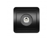 Розетка компьютерная RJ-45 1-местная черная "Марс" (SBE-02b-S1-RJ)