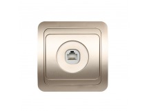 Розетка компьютерная RJ-45 1-местная шампань "Марс" (SBE-02c-S1-RJ)