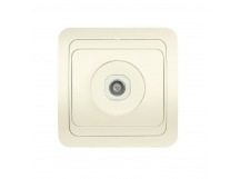 Розетка телевизионная 1-местная бежевая 75Ом 5-862МГц "Марс" (SBE-02i-S1-TV)