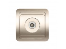 Розетка телевизионная 1-местная шампань 75Ом 5-862МГц "Марс" (SBE-02c-S1-TV)