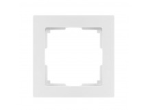 Рамка 1-местная пластик белая "Нептун" (SBE-06w-Plastic-FR-1)