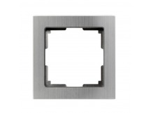 Рамка 1-местная пластик серый никель "Нептун" (SBE-06gn-Metal-FR-1)