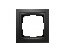 Рамка 1-местная пластик черная "Нептун" (SBE-05b-Plastic-FR-1)