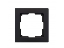 Рамка 1-местная пластик черная "Нептун" (SBE-06b-Plastic-FR-1)