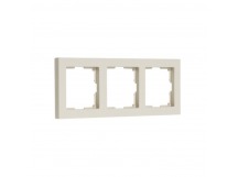 Рамка 3-местная пластик бежевая "Нептун" (SBE-06i-Plastic-FR-3)