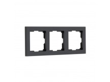 Рамка 3-местная пластик черная "Нептун" (SBE-06b-Plastic-FR-3)
