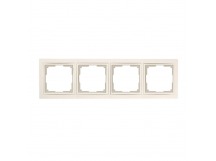 Рамка 4-местная пластик бежевая "Нептун" (SBE-05i-Plastic-FR-4)