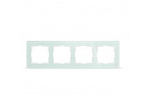 Рамка 4-местная стекло бежевая "Нептун" (SBE-05i-Glass-FR-4)