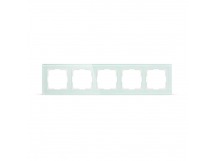 Рамка 5-местная стекло бежевая "Нептун" (SBE-05i-Glass-FR-5)