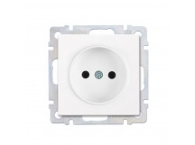Розетка без заземления 10А белая "Нептун" (SBE-05w-16-S1-N)