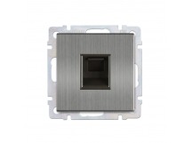 Розетка компьютерная RJ-45 серый никель "Нептун" (SBE-05gn-S1-RJ)