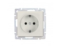 Розетка с заземлением 16А бежевая "Нептун" (SBE-05i-16-S1-Z)