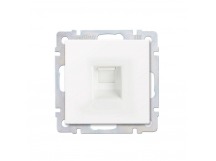 Розетка телефонная RJ-11 белая "Нептун" (SBE-05w-S1-PH)