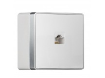 Розетка компьютерная RJ-45 1-местная белая "Сириус" (SBE-07w-S1-RJ)