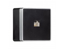 Розетка компьютерная RJ-45 1-местная черная "Сириус" (SBE-07b-S1-RJ)