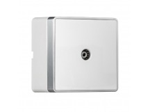 Розетка телевизионная 1-местная 75Ом  5-862МГц белая "Сириус" (SBE-07w-S1-TV)